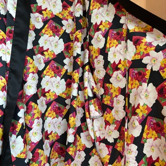 Vintage Y2K Satin Robe Floral Print Women’s Medium - Picture 10 of 16